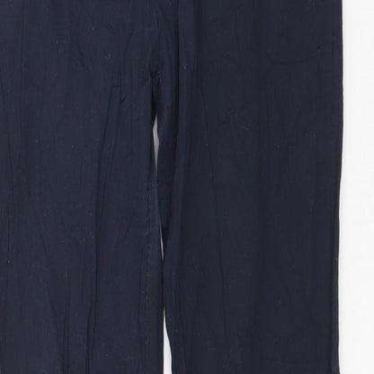 Womens UK Size L Preworn Regular Fit  Blue Trousers