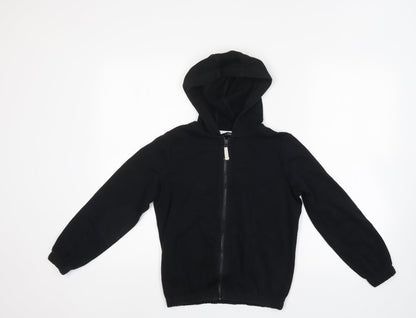 George Boys Black   Full Zip Hoodie Size 9-10 Years