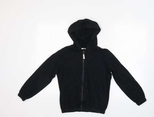 George Boys Black   Full Zip Hoodie Size 9-10 Years