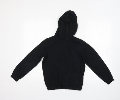 George Boys Black   Full Zip Hoodie Size 9-10 Years