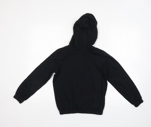 George Boys Black   Full Zip Hoodie Size 9-10 Years