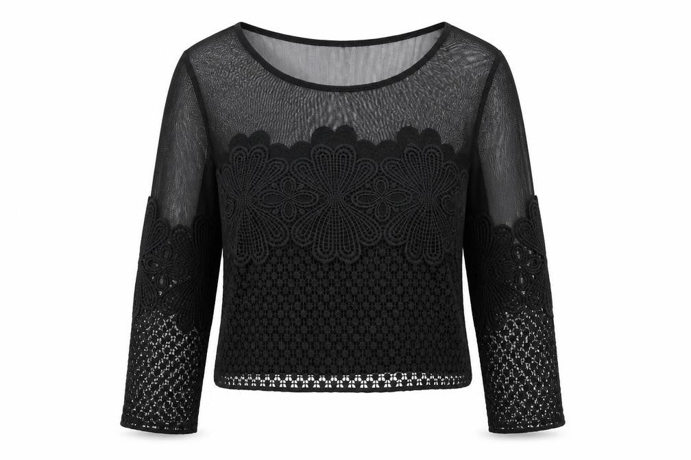 Womens UK Size 8 New Look Black Basic Blouse