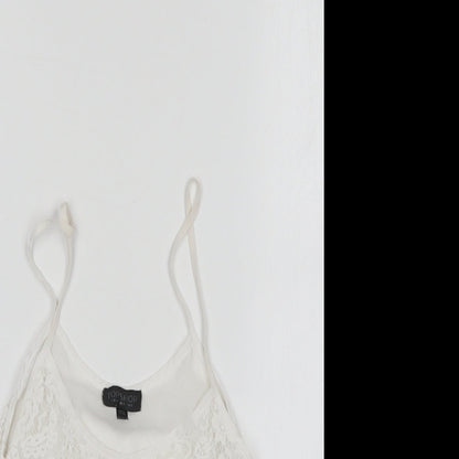 Top Shop Womens White Floral  Basic Blouse Size 6