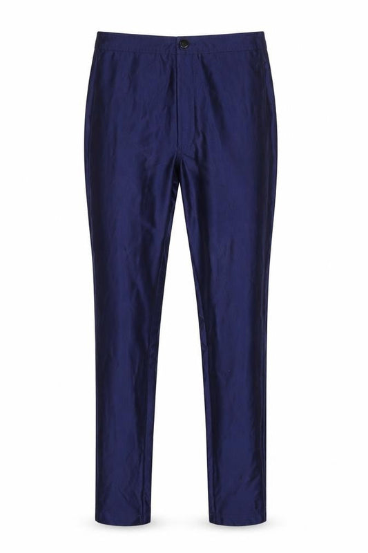 Front view of Atmosphere women’s blue trousers, size UK 6, 30-inch leg