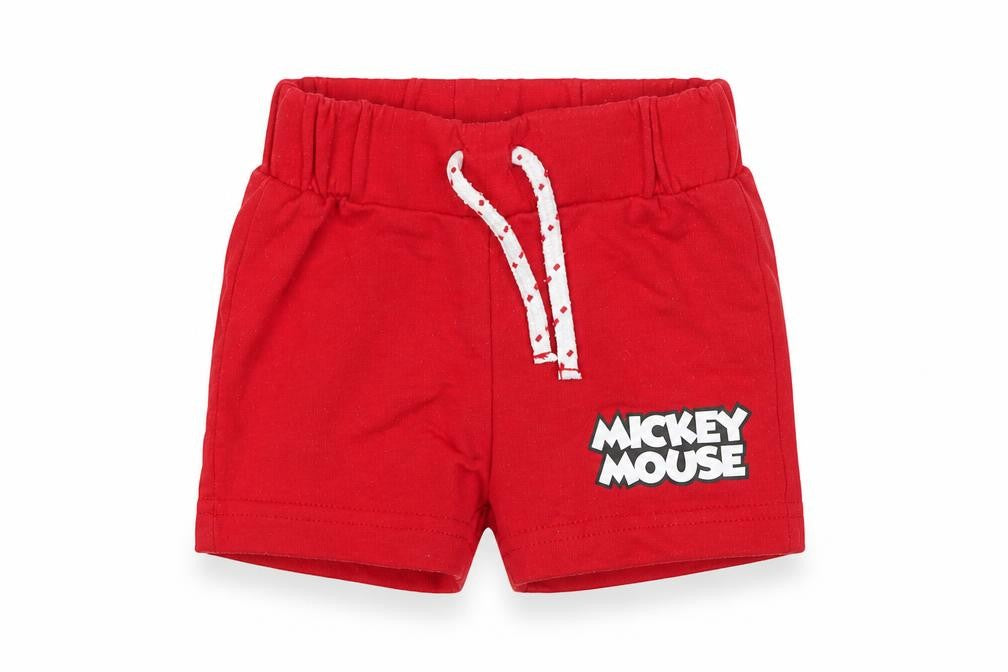 Front view of Disney Baby Red Cropped Trousers, size 0-3, Months