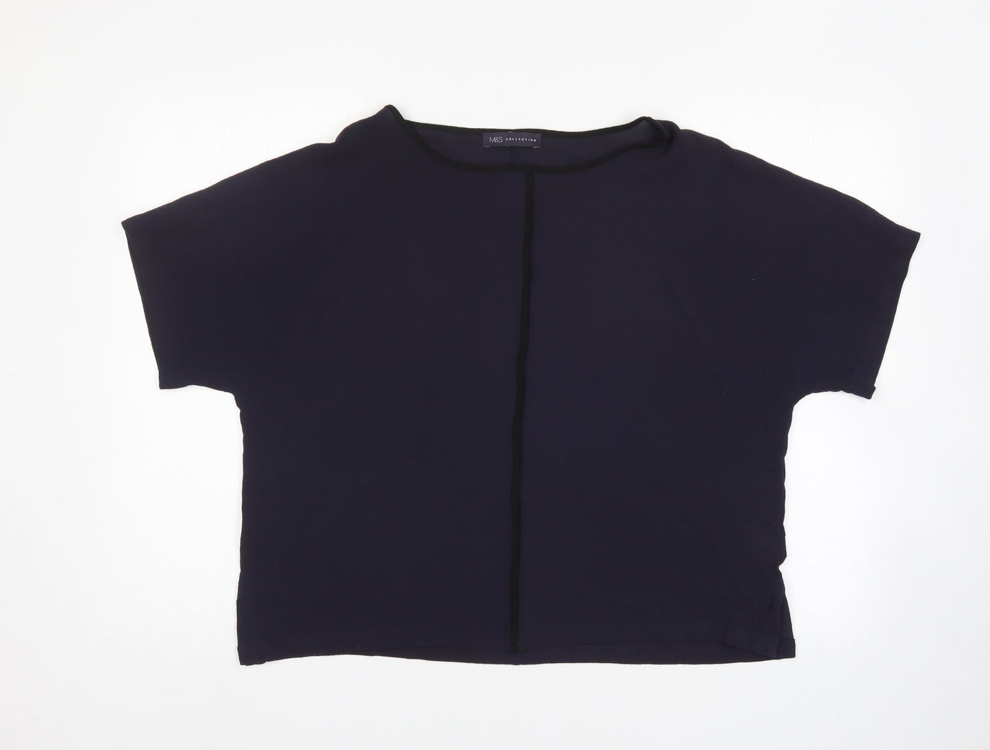 Womens UK Size 14 M&S Blue Basic Blouse