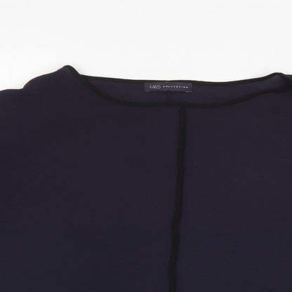 Womens UK Size 14 M&S Blue Basic Blouse