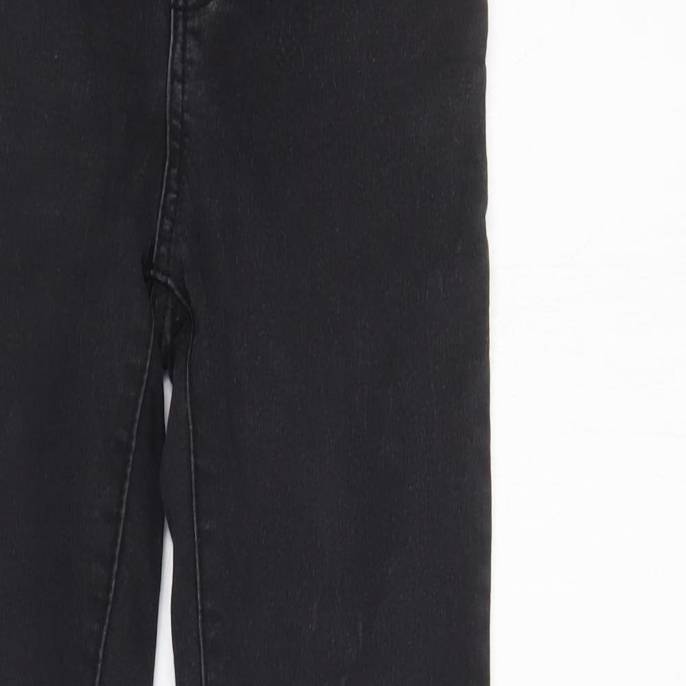 Denim & Co. Womens Black  Denim Tapered Jeans Size 8 L28 in