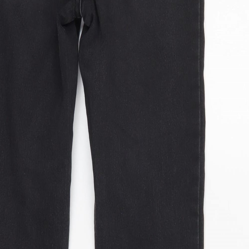 Denim & Co. Womens Black  Denim Tapered Jeans Size 8 L28 in