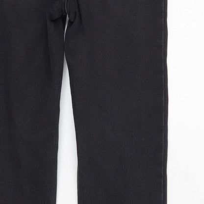 Denim & Co. Womens Black  Denim Tapered Jeans Size 8 L28 in