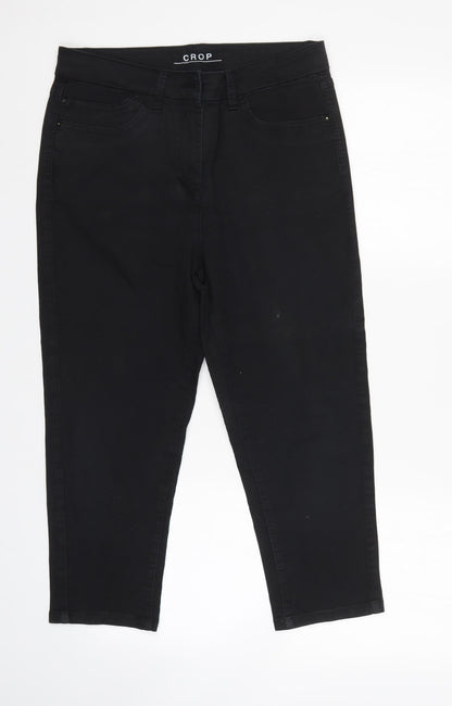 Preworn Womens Black  Denim Cropped Jeans  L22 in