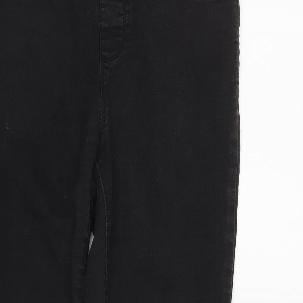 Dorothy Perkins Womens Black  Denim Tapered Jeans Size 10 L25 in