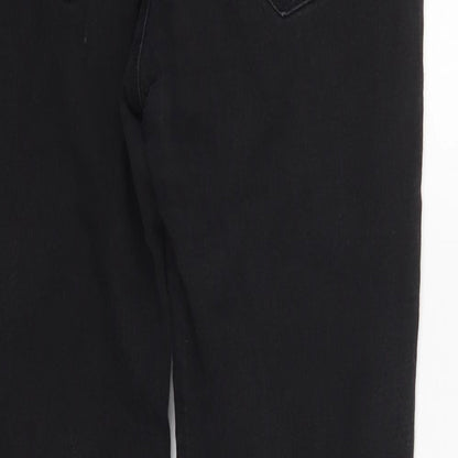 Dorothy Perkins Womens Black  Denim Tapered Jeans Size 10 L25 in