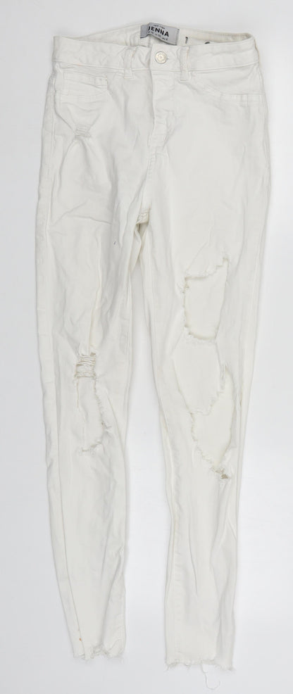 New Look Womens White  Denim Skinny Jeans Size 10 L26 in