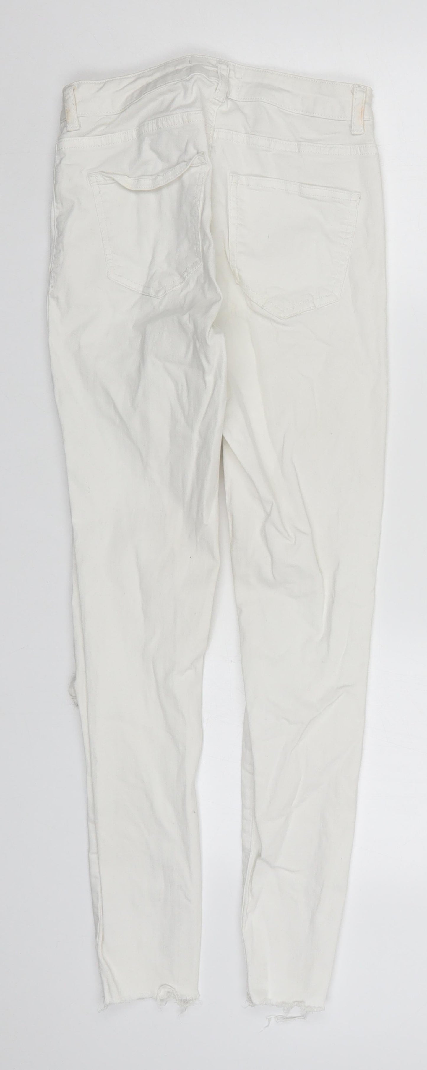 New Look Womens White  Denim Skinny Jeans Size 10 L26 in