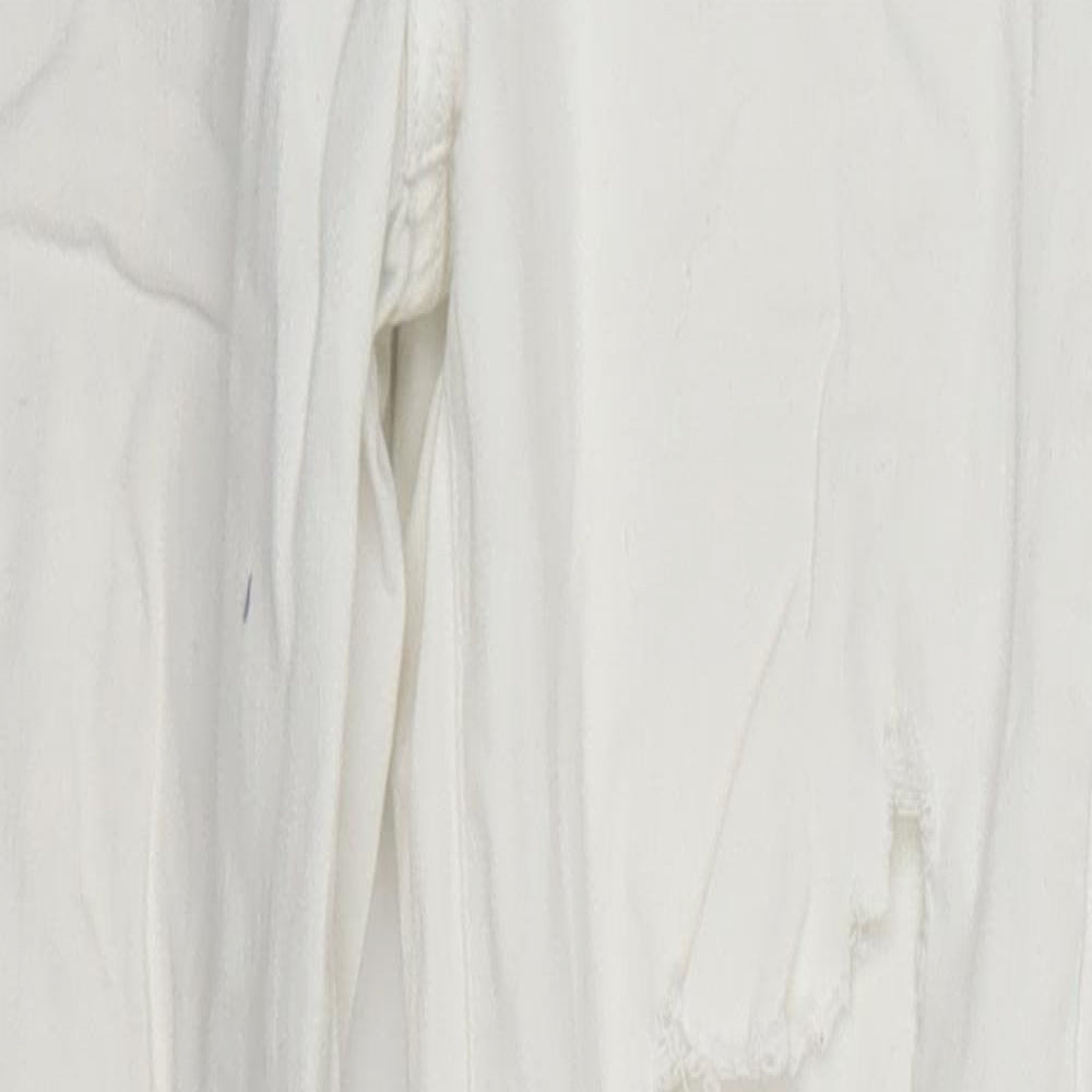 New Look Womens White  Denim Skinny Jeans Size 10 L26 in