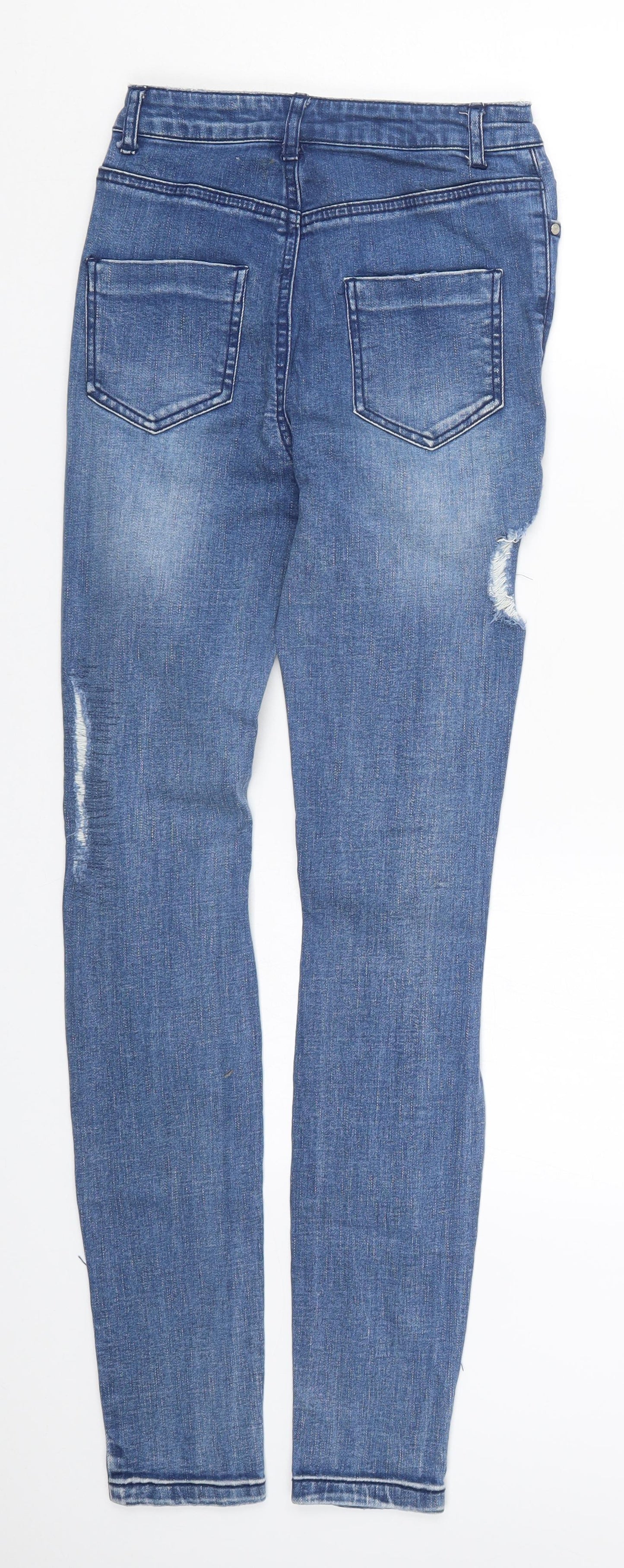 Missguided Womens Blue  Denim Skinny Jeans Size 4 L28 in