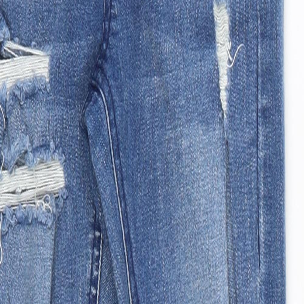 Missguided Womens Blue  Denim Skinny Jeans Size 4 L28 in