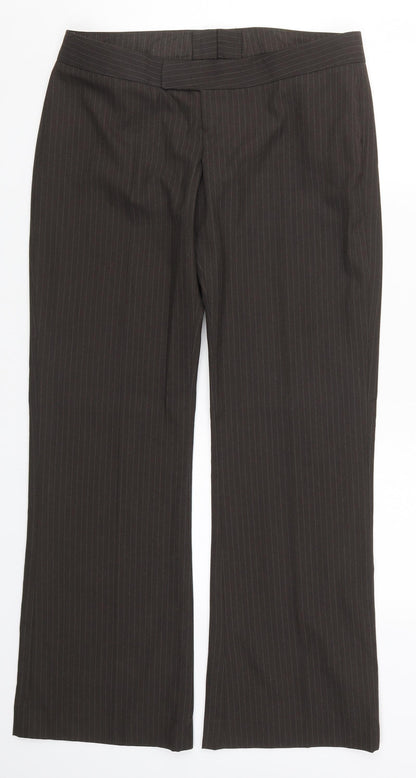 Womens UK Size 32 in Preworn Regular Fit  Brown Trousers