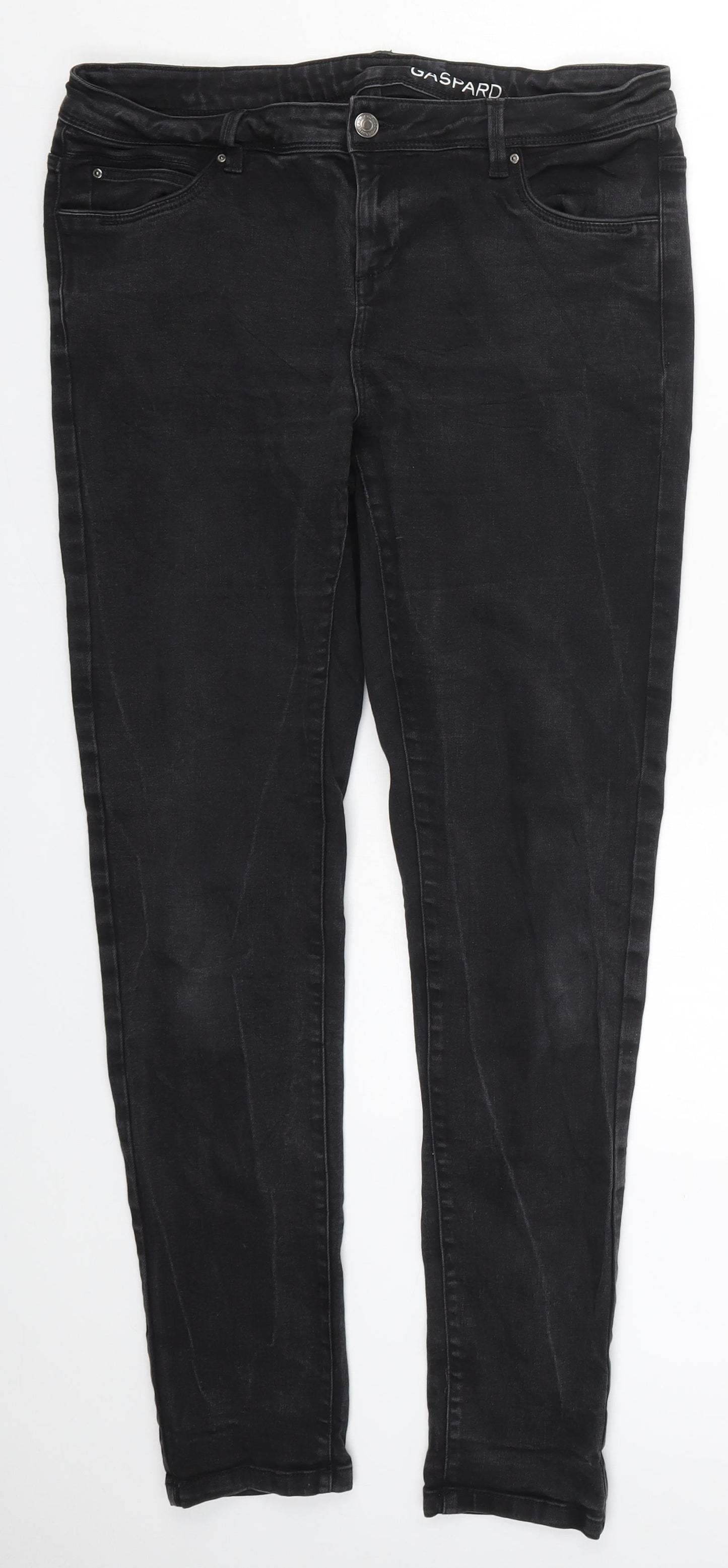 Promod Womens Black  Denim Skinny Jeans Size 34 in L29.5 in