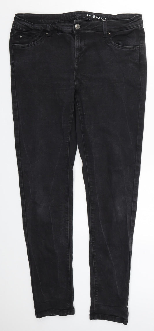 Promod Womens Black  Denim Skinny Jeans Size 34 in L29.5 in