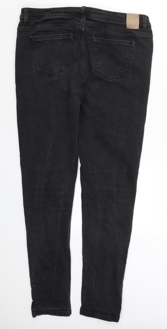 Promod Womens Black  Denim Skinny Jeans Size 34 in L29.5 in