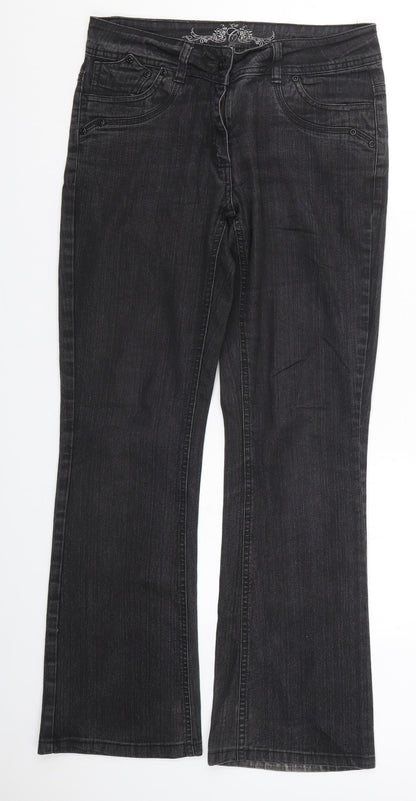 Cherokee Womens Grey  Denim Straight Jeans Size 34 in L29 in