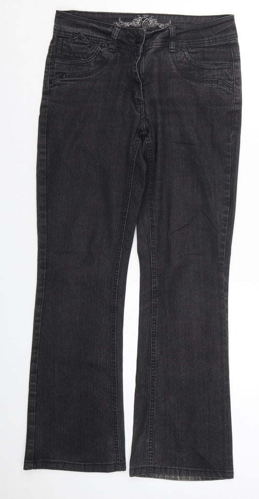 Cherokee Womens Grey  Denim Straight Jeans Size 34 in L29 in