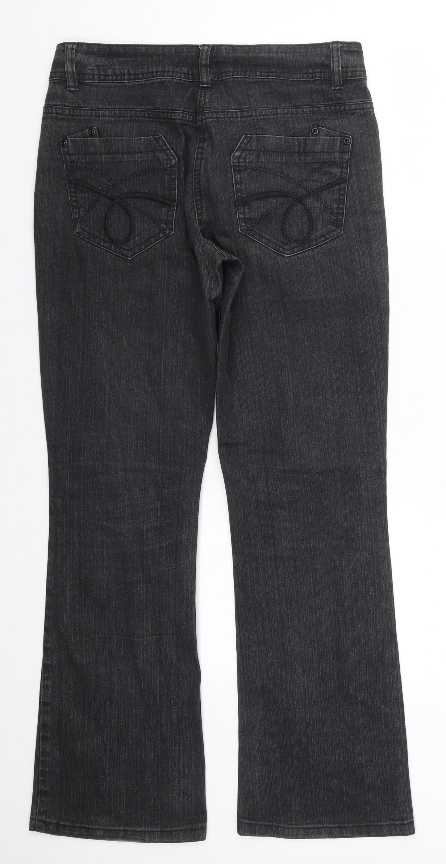 Cherokee Womens Grey  Denim Straight Jeans Size 34 in L29 in