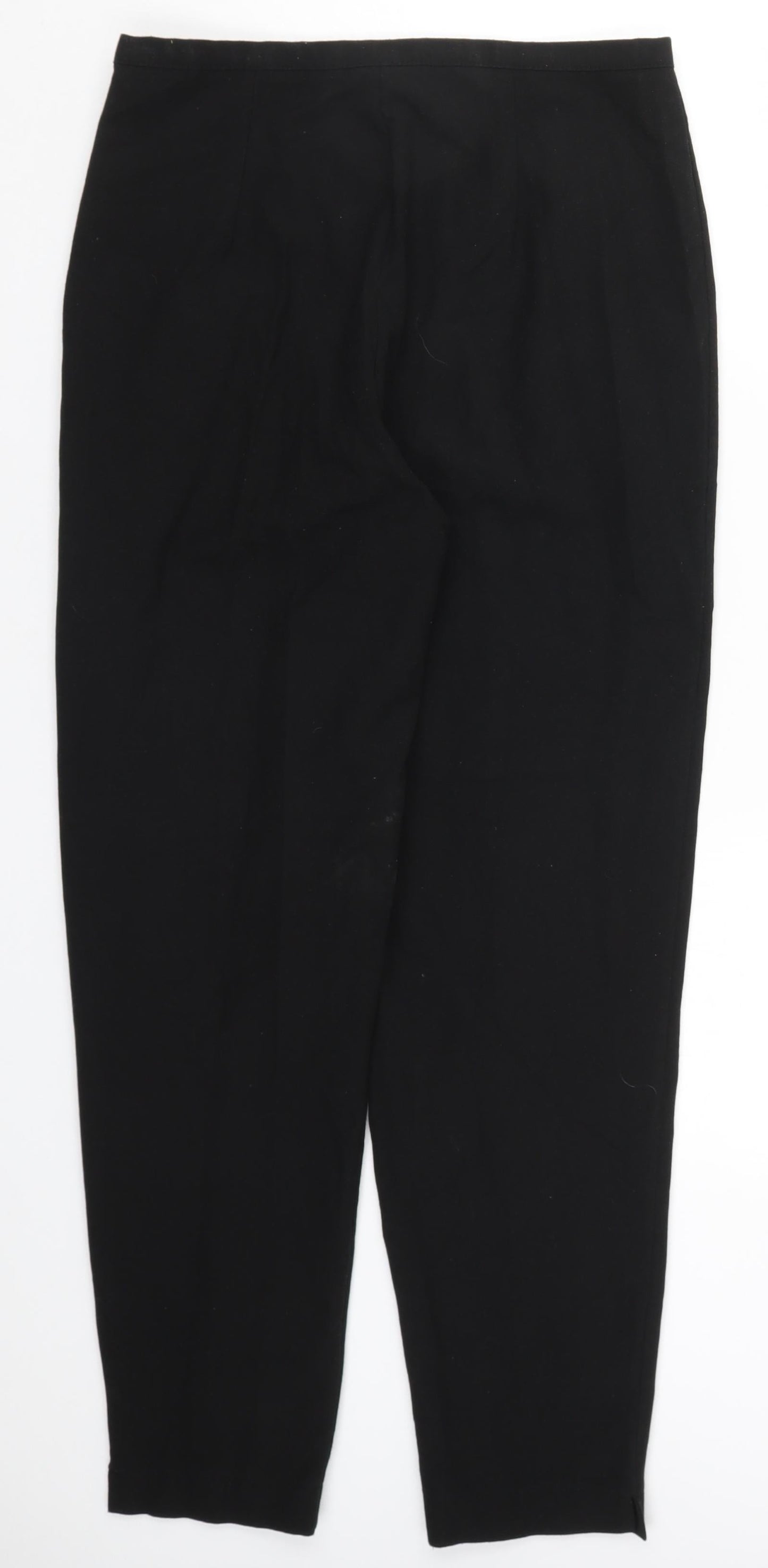 Womens UK Size 16 Preworn Regular Fit  Black Trousers