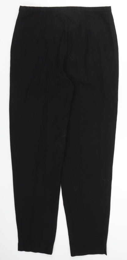 Womens UK Size 16 Preworn Regular Fit  Black Trousers
