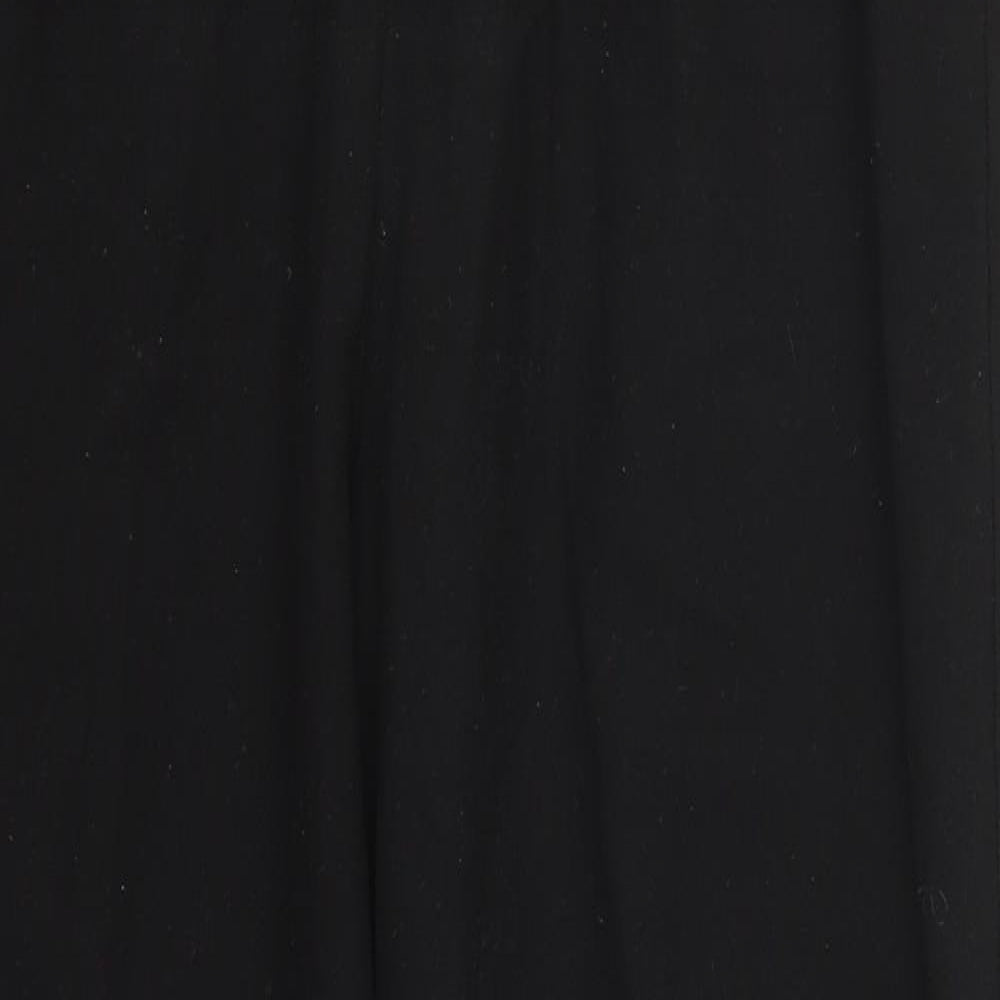 Womens UK Size 16 Preworn Regular Fit  Black Trousers