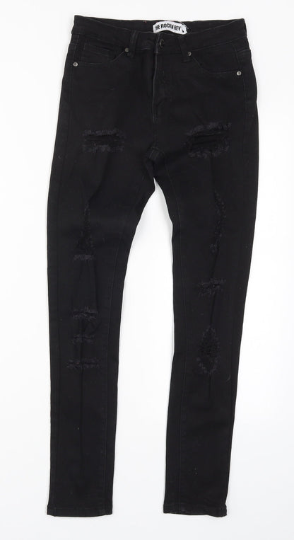 The Rocking Rev Womens Black  Denim Skinny Jeans Size 26 in L28 in