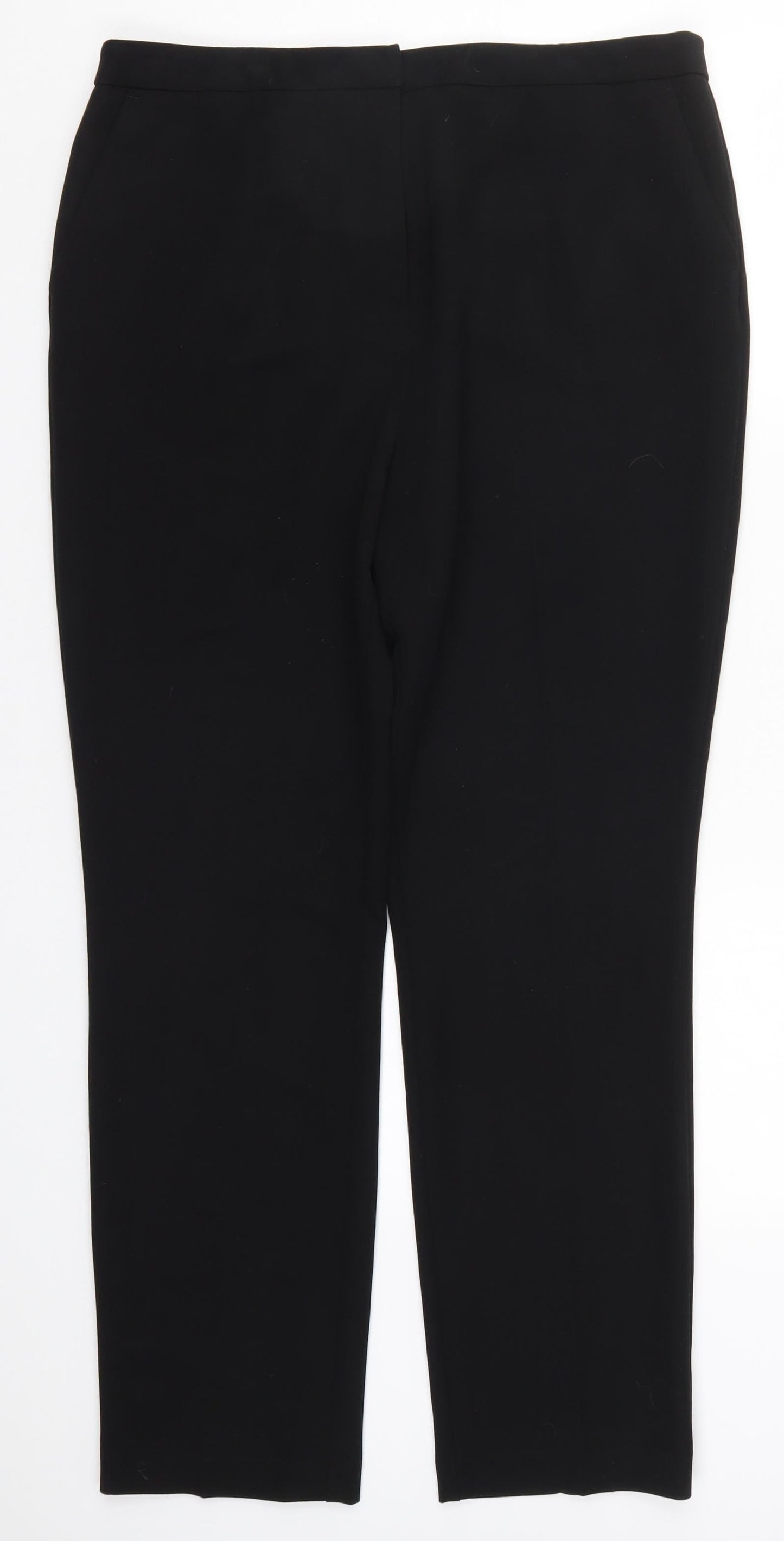 Womens UK Size 14 Papaya Regular Fit  Black Trousers