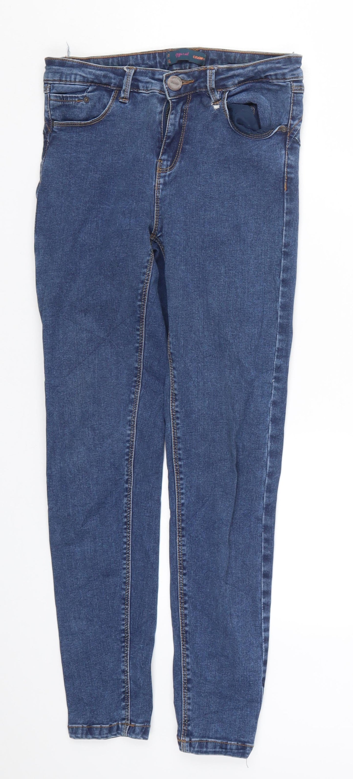 Womens UK Size 6 Preworn Regular Fit Skinny Blue Jeans