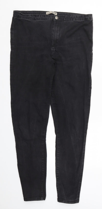 Denim Co Womens Black  Denim Skinny Jeans Size 16 L28 in