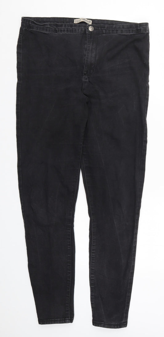 Denim Co Womens Black  Denim Skinny Jeans Size 16 L28 in