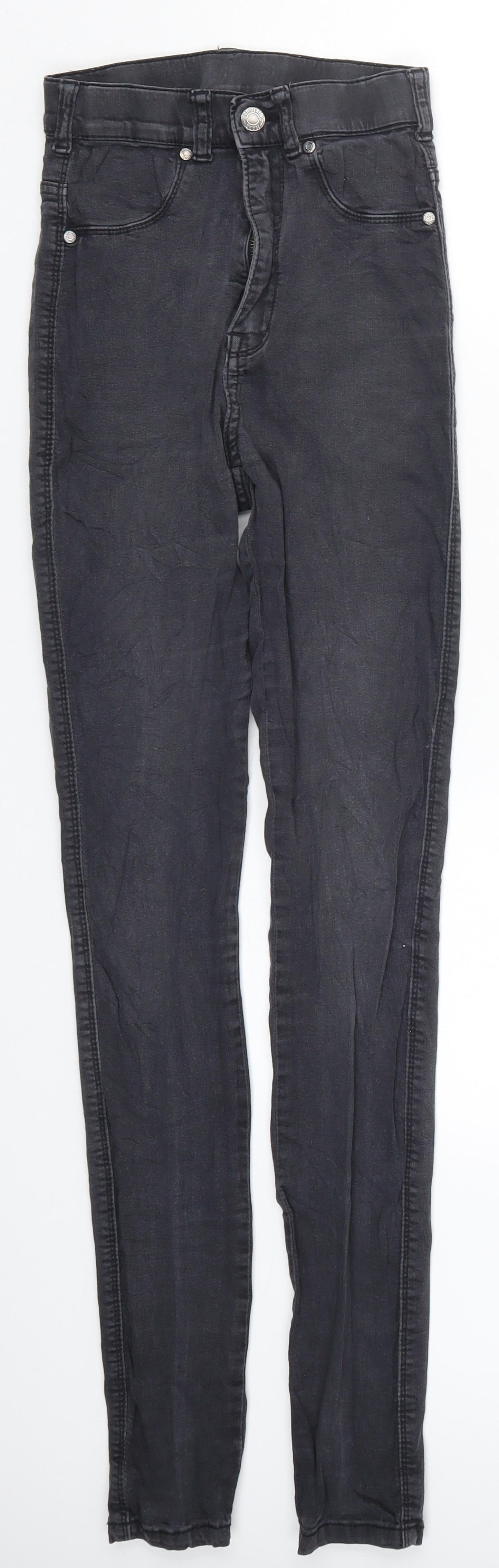 Womens UK Size 23 in Dr Denim Regular Fit Skinny Grey Jeans