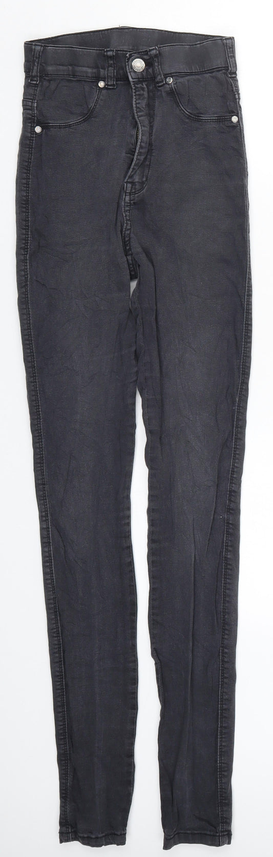 Womens UK Size 23 in Dr Denim Regular Fit Skinny Grey Jeans