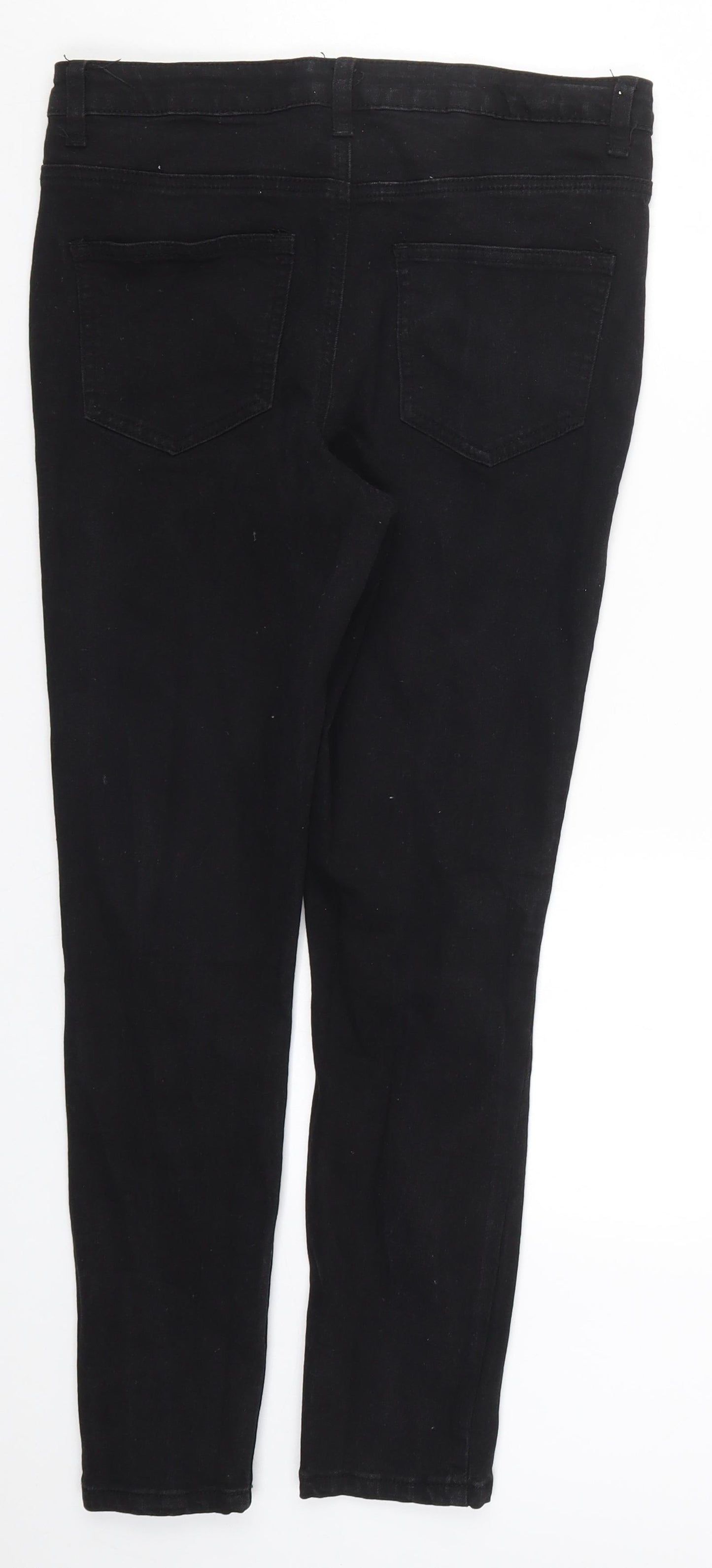 Boohoo Womens Black  Denim Skinny Jeans Size 10 L26 in