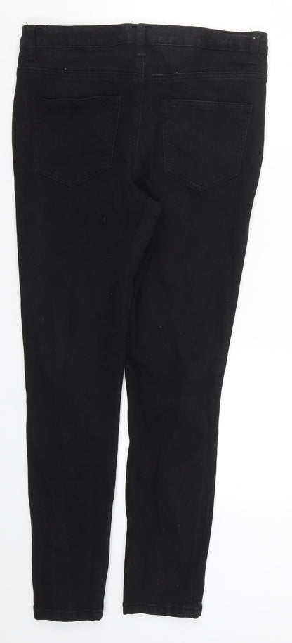 Boohoo Womens Black  Denim Skinny Jeans Size 10 L26 in