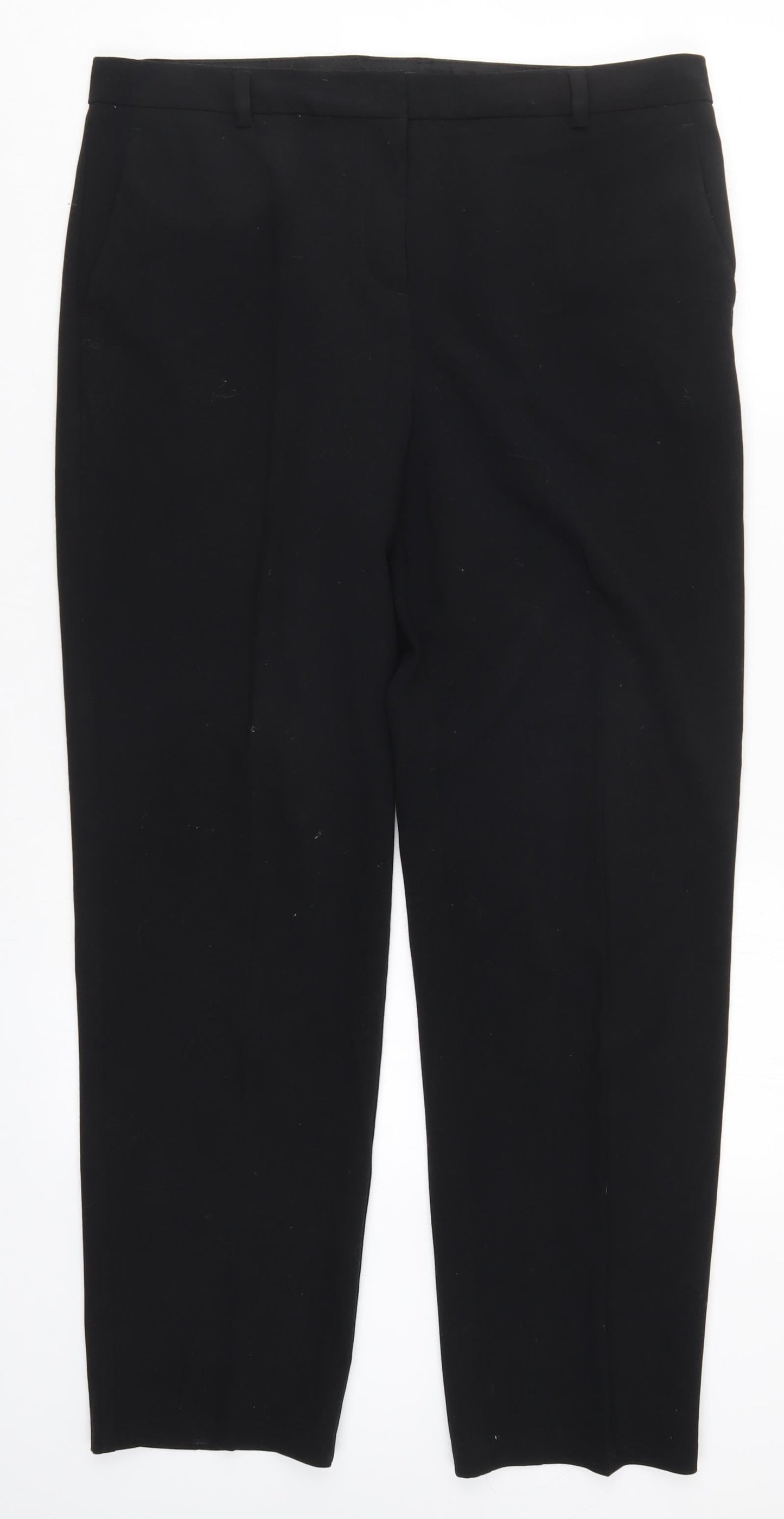 Womens UK Size 14 Marks and Spencer Regular Fit  Black Trousers
