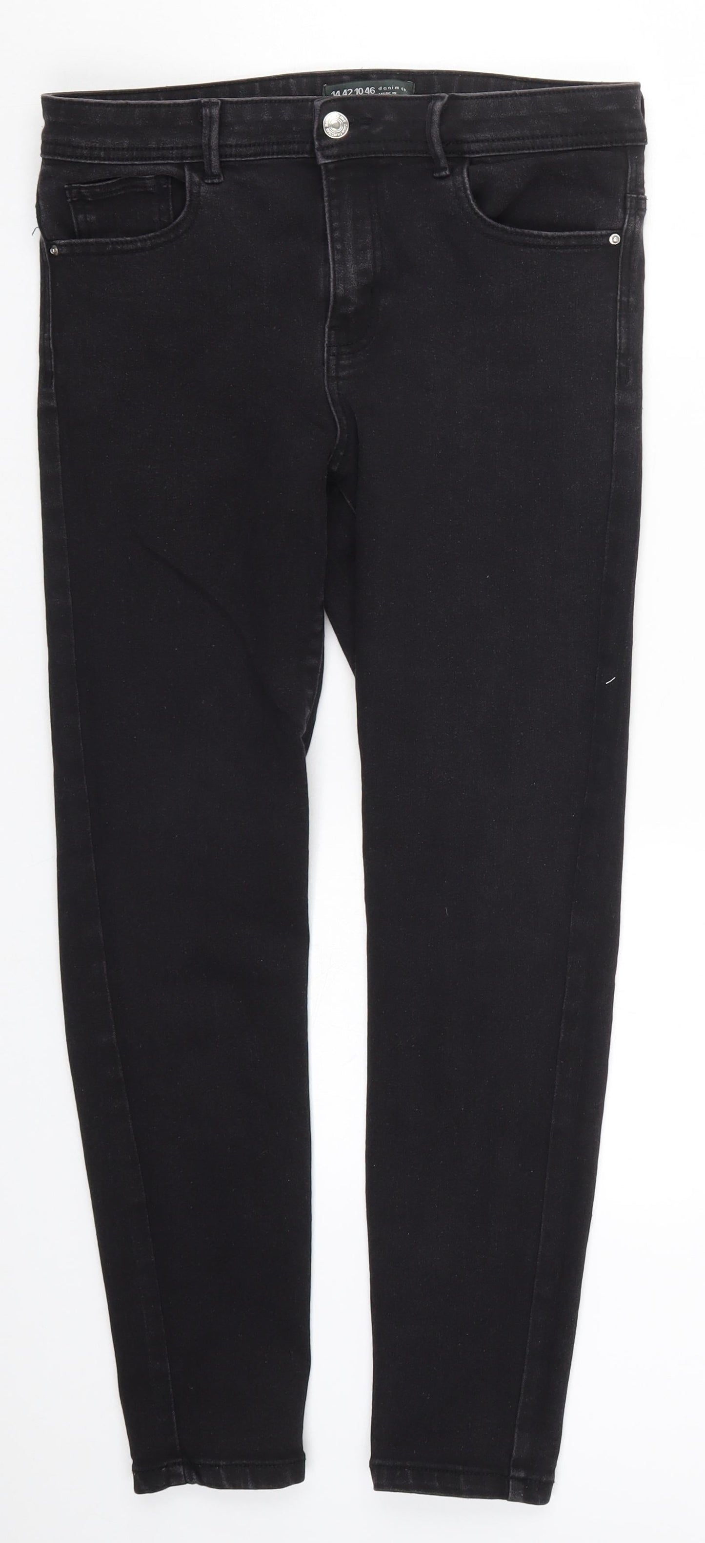 Denim Co Womens Black  Denim Skinny Jeans Size 14 L27 in