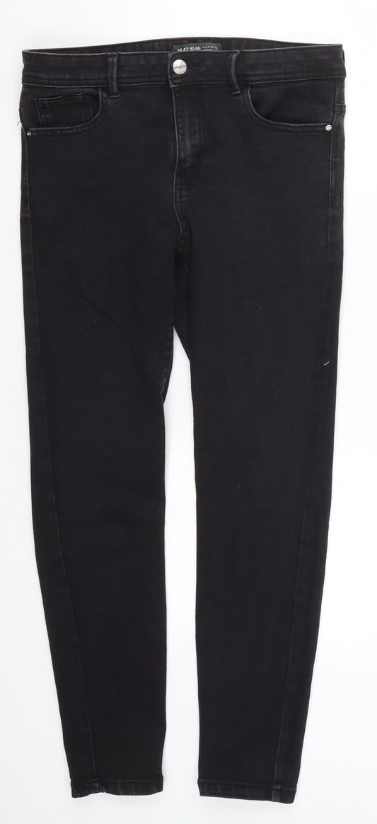 Denim Co Womens Black  Denim Skinny Jeans Size 14 L27 in