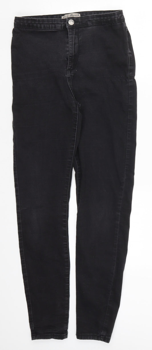 Denim Co Womens Black  Denim Skinny Jeans Size 10 L28 in