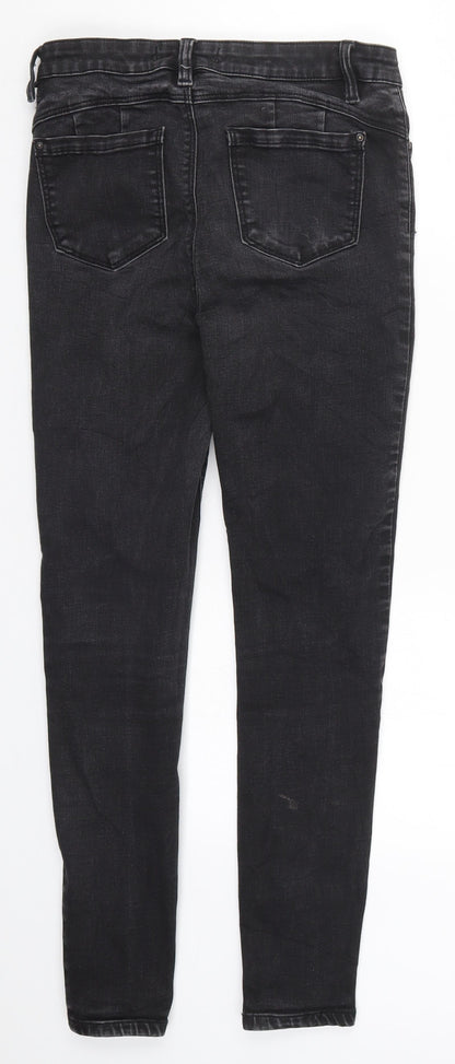 Denim Co Womens Black  Denim Skinny Jeans Size 10 L26.5 in