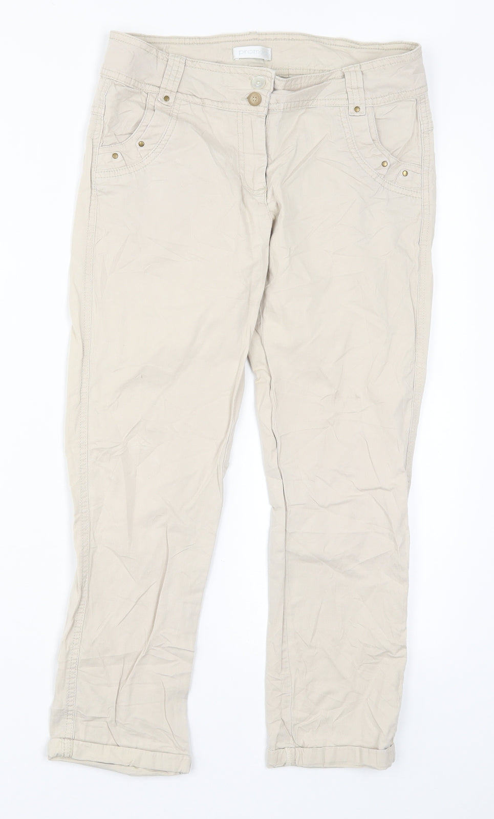 Womens UK Size 27 in Promod Regular Fit  Beige Trousers
