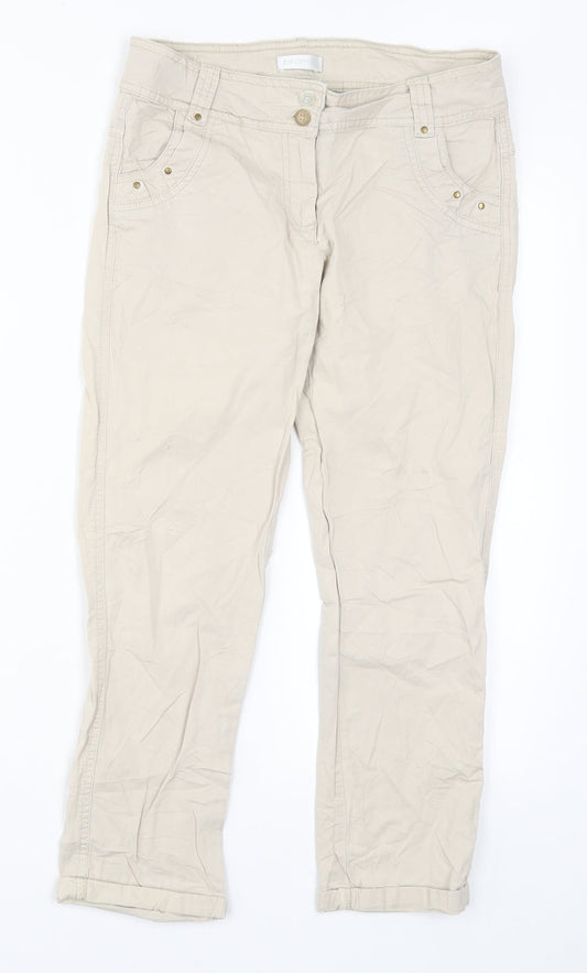 Womens UK Size 27 in Promod Regular Fit  Beige Trousers
