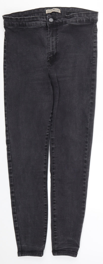 Denim Co Womens Grey  Denim Skinny Jeans Size 14 L25 in