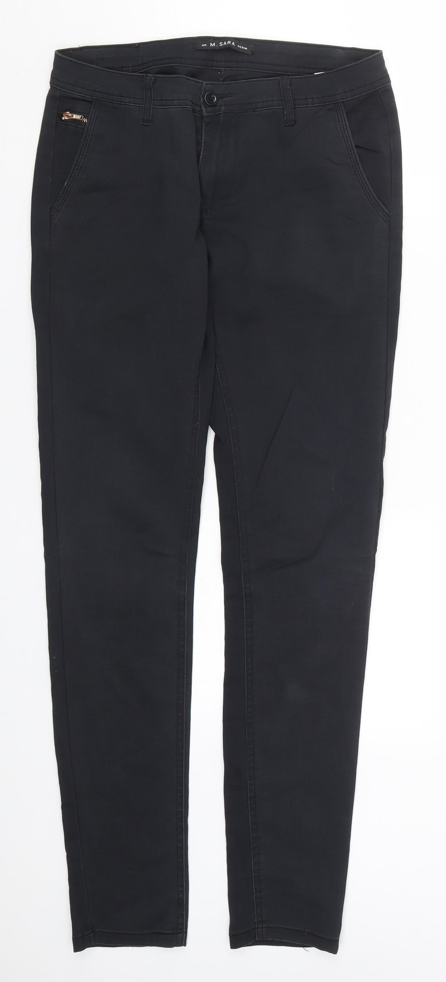 M Sara Womens Black  Denim Jegging Jeans Size 27 in L29 in